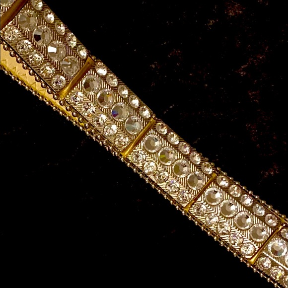 π CHRISTINE ALEXANDER ~ SWAROVSKI CRYSTAL STUDDED LEATHER BELT - Picture 4 of 8